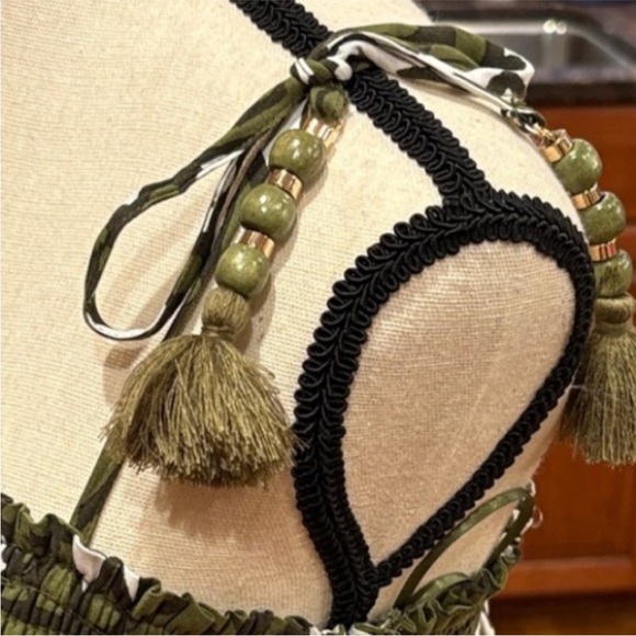 Green Patterned Maxi Dress - Picture 4 of 6